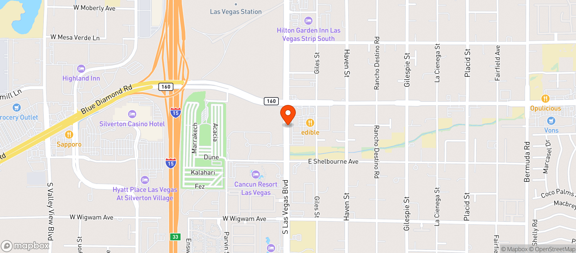 Map showing Smiths Food & Drug (706) - 00319 - S Las Vegas Blvd