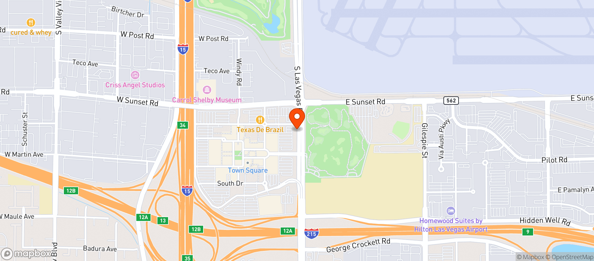 Map showing Yard House