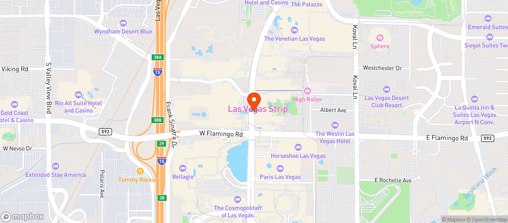 Map showing Flamingo