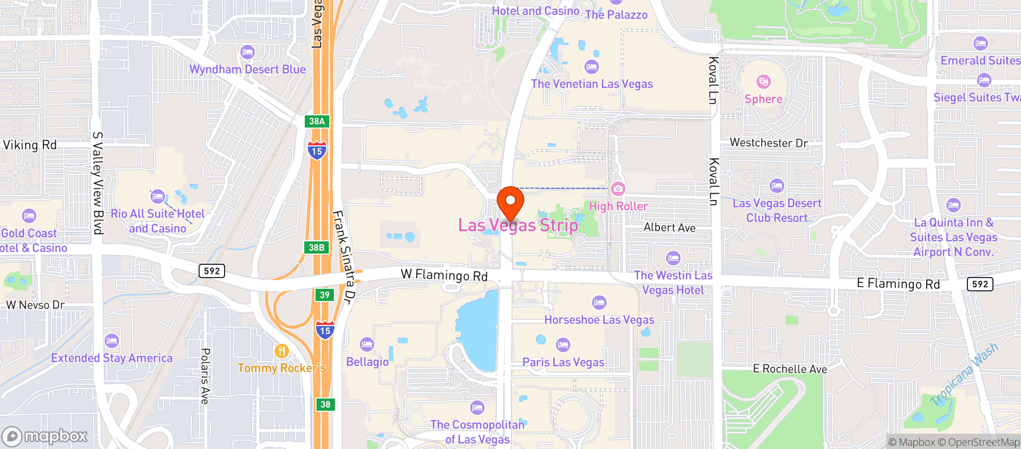 Map showing Chayo Mexican Restaurant