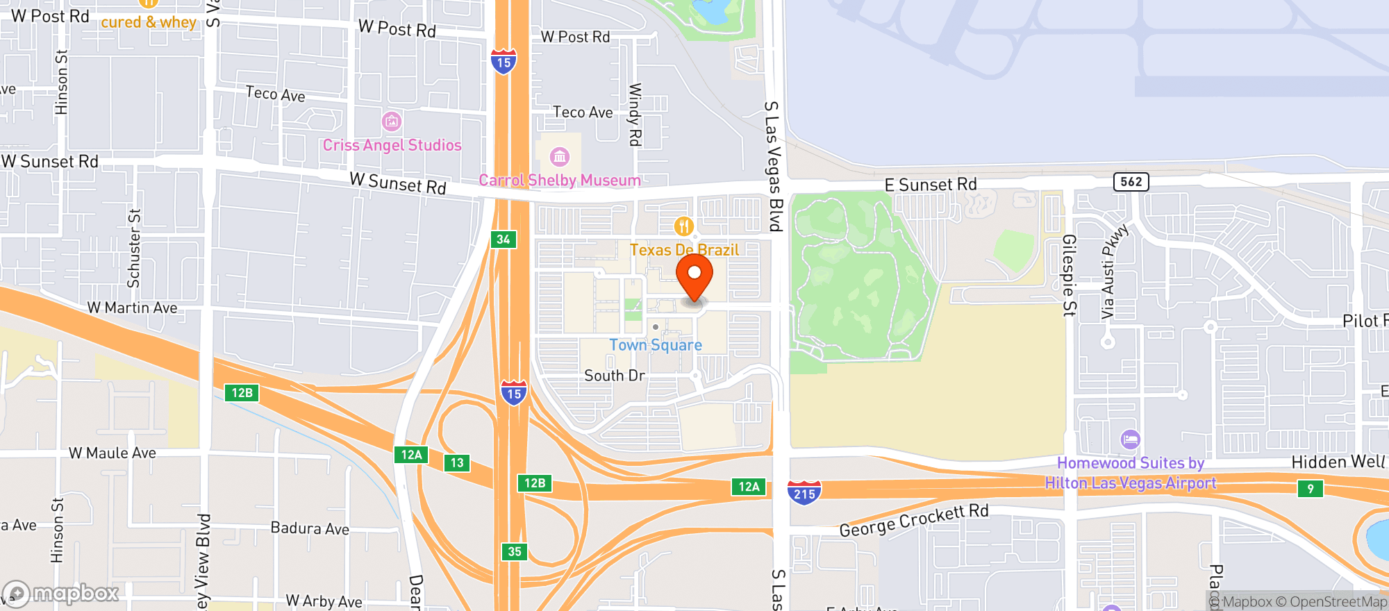 Map showing California Pizza Kitche #275
