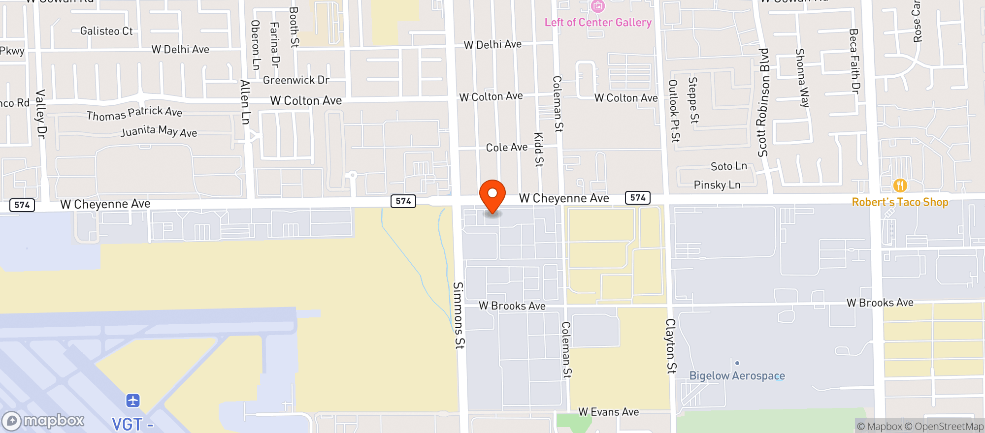 Map showing Thrive Cheyenne
