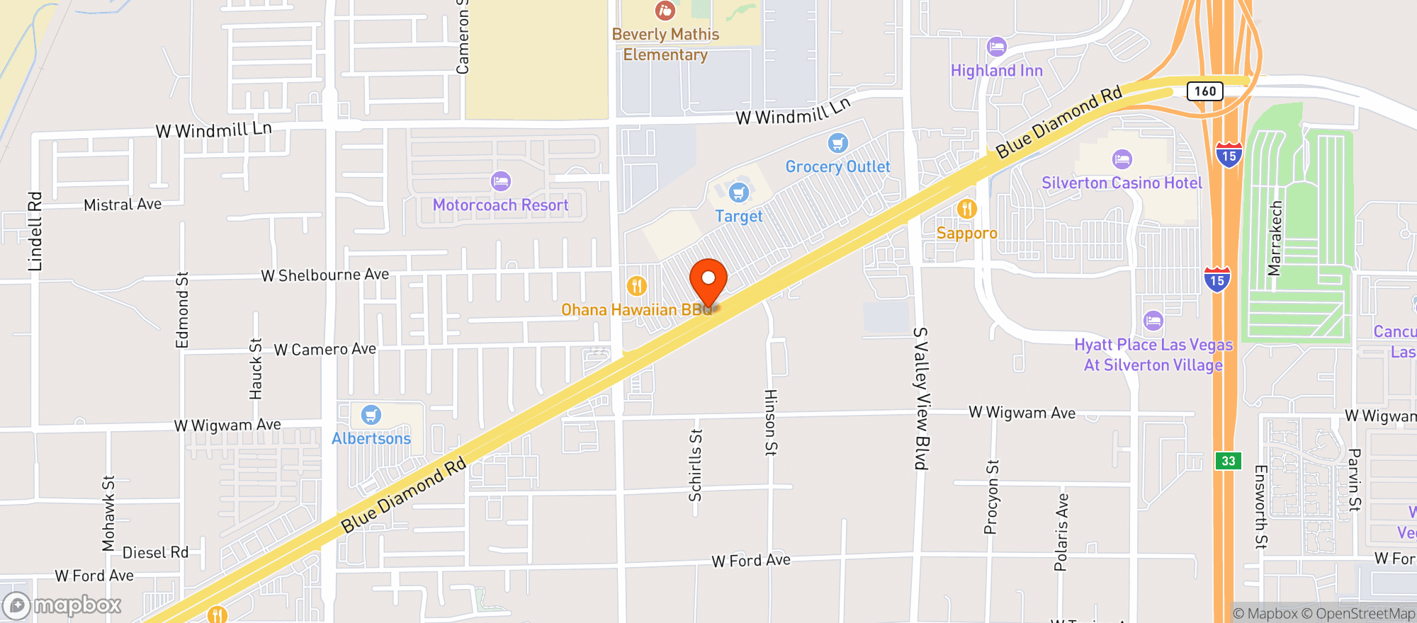 Map showing Target Store