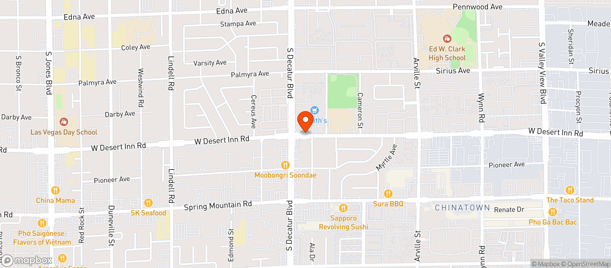 Map showing Smiths Food & Drug (706) - 00399 - Desert Crossing