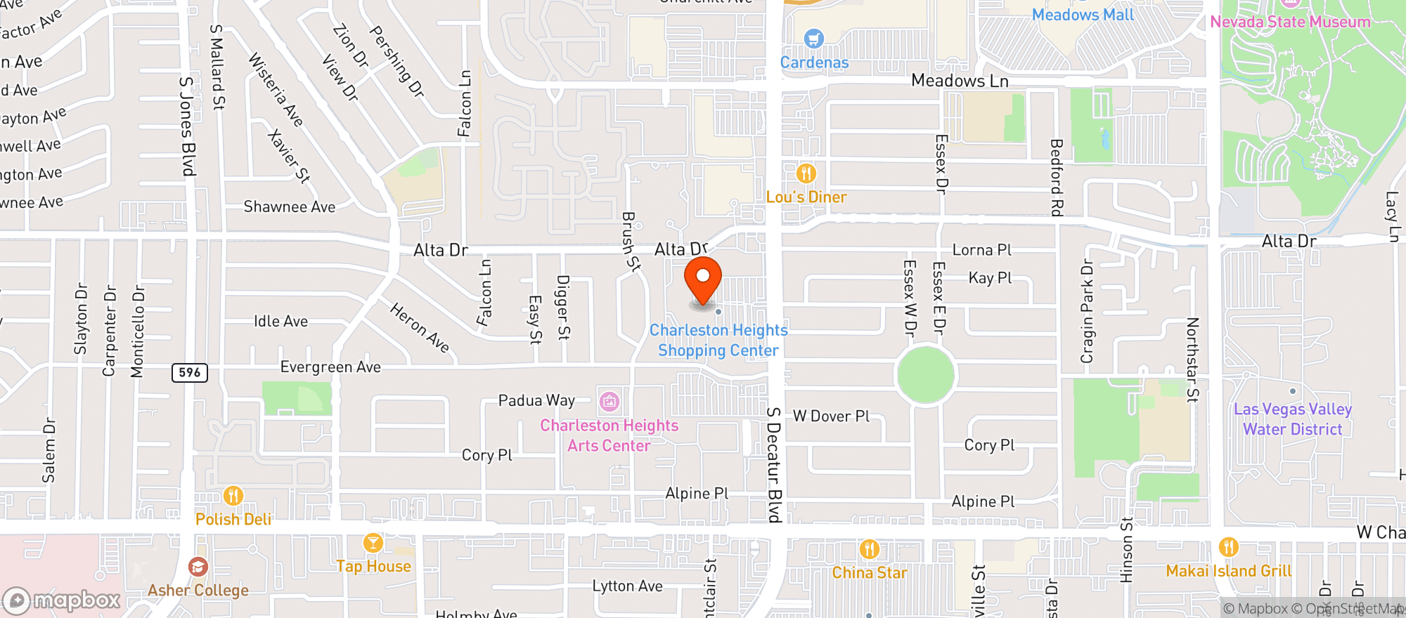 Map showing Kdm Smoke Shop