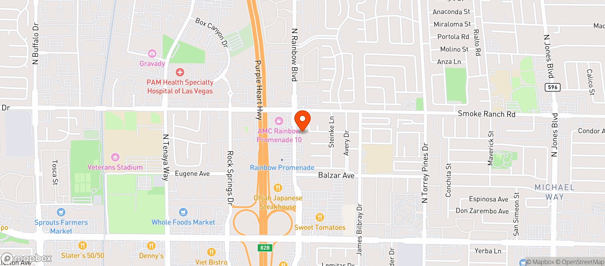 Map showing Tattoos and Smoke Shop