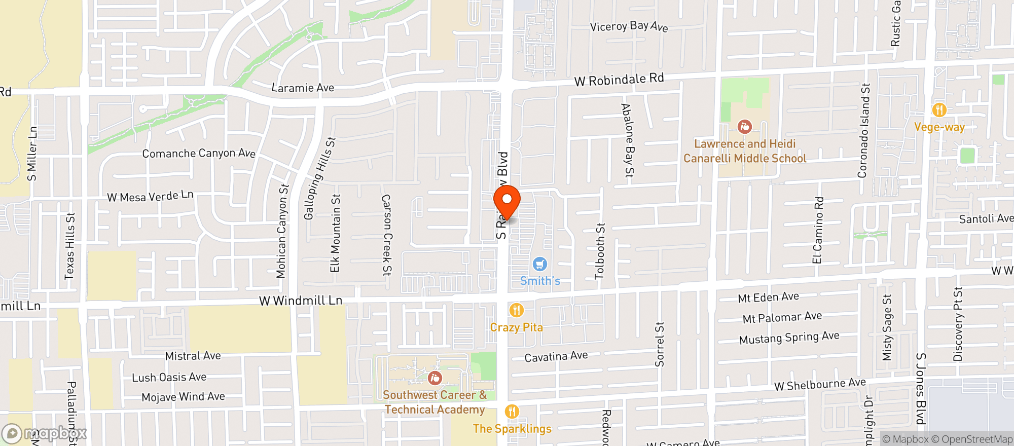 Map showing Smiths Food & Drug (706) - 00311 - Southwest Marketplace Shopping Center