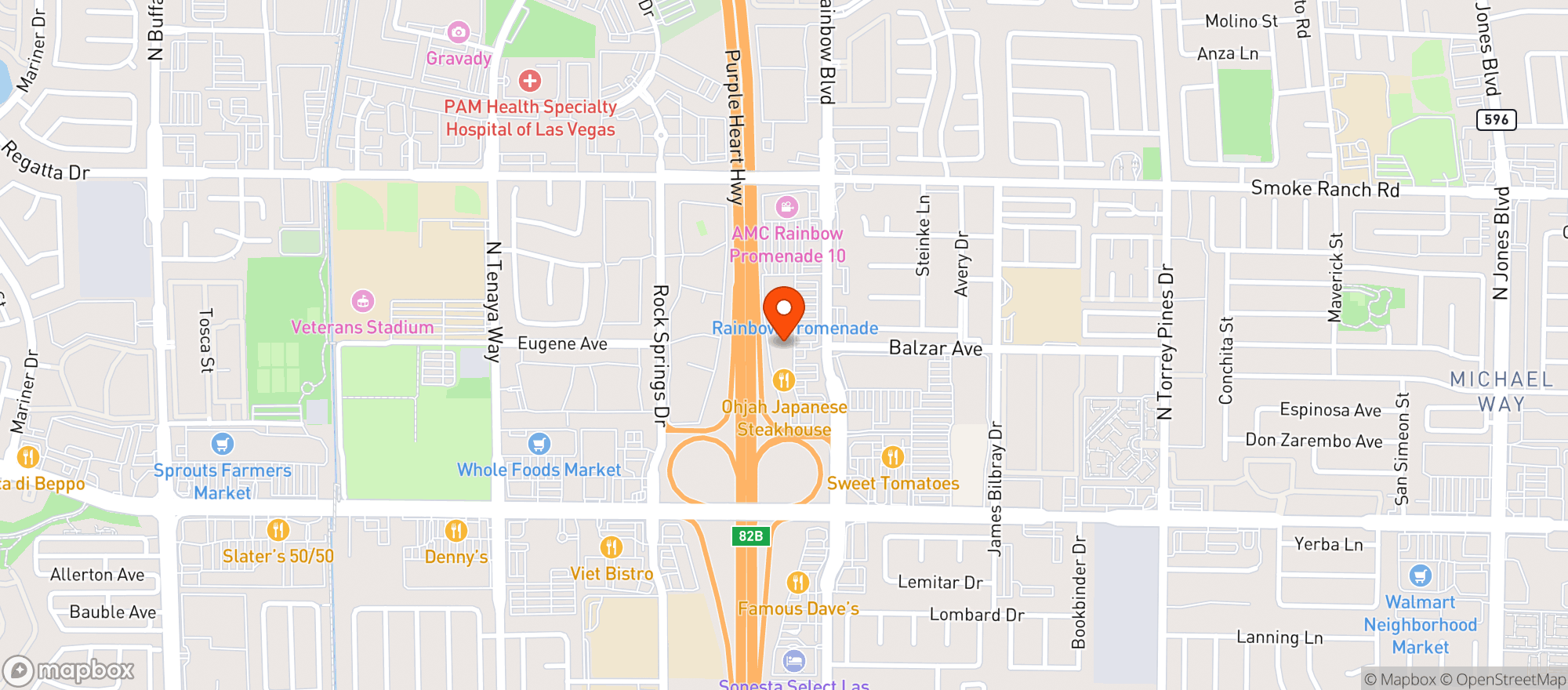 Map showing World Market West Las Vegas