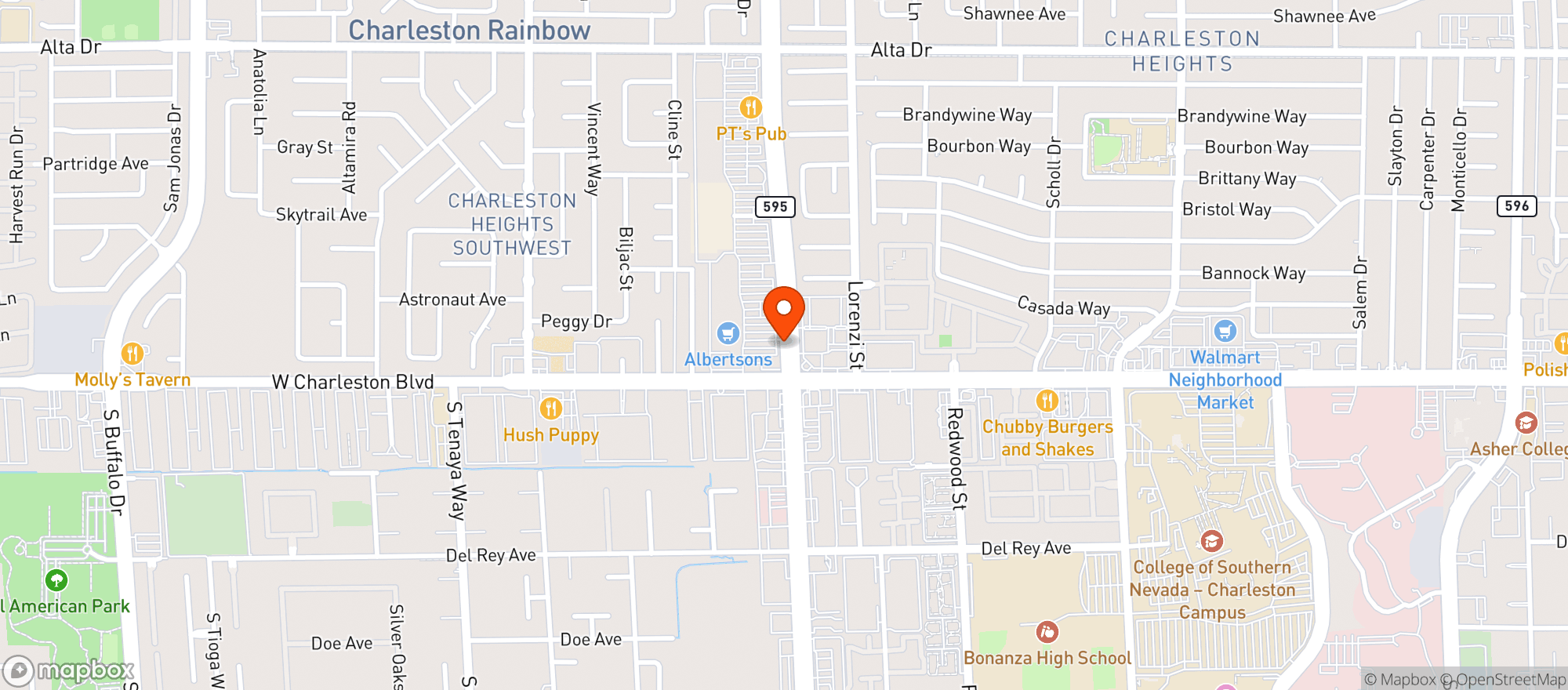 Map showing Albertsons
