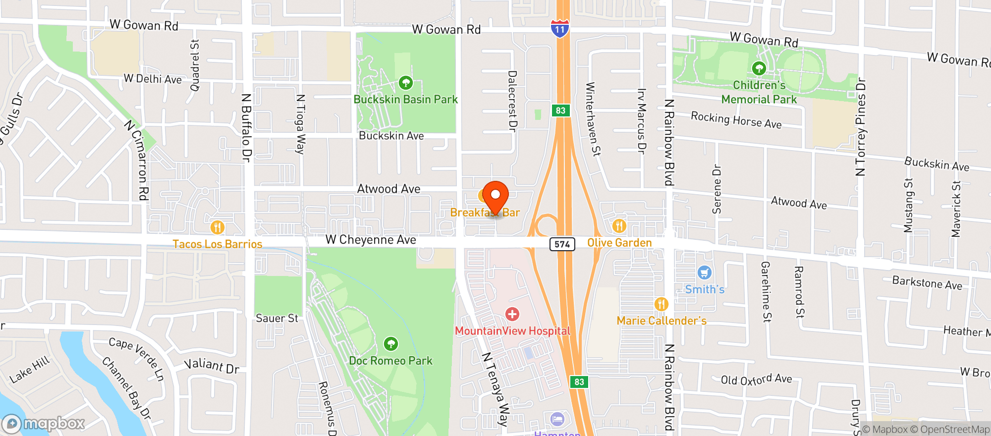 Map showing Target - Las Vegas NW