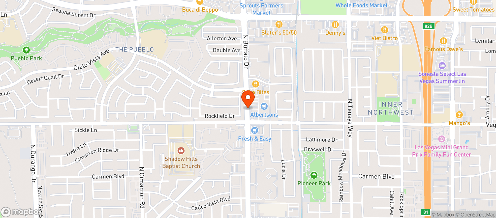 Map showing Albertsons