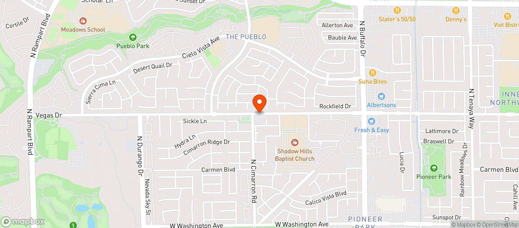Map showing Green Valley Grocery
