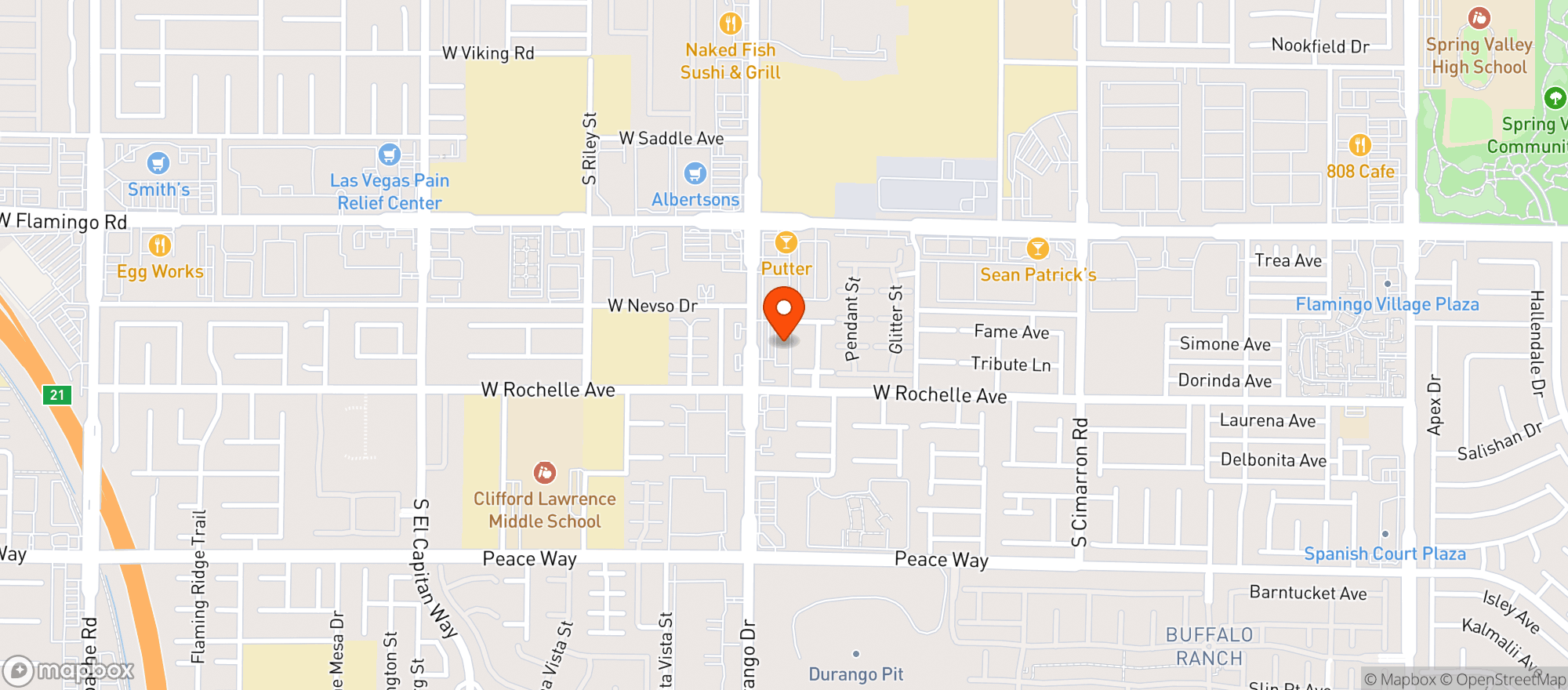 Map showing Milpa Molina & Cafe #0700314087