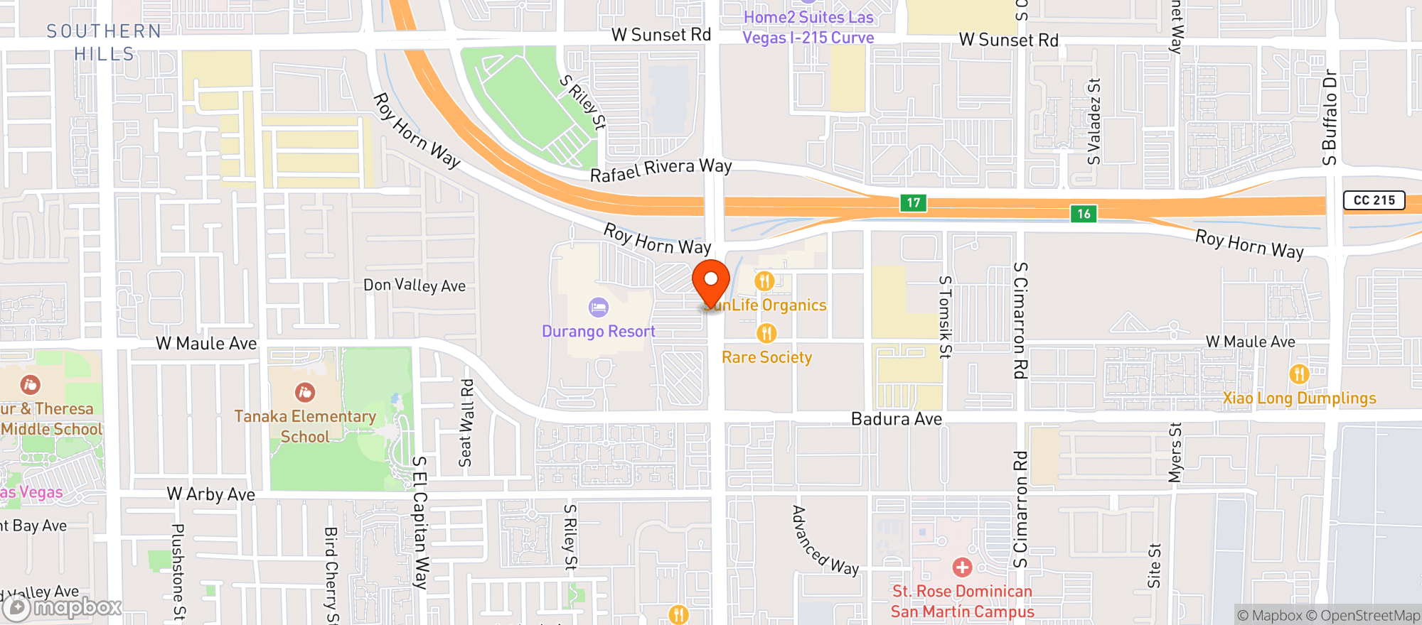Map showing Durango Casino And Reso #0700348210