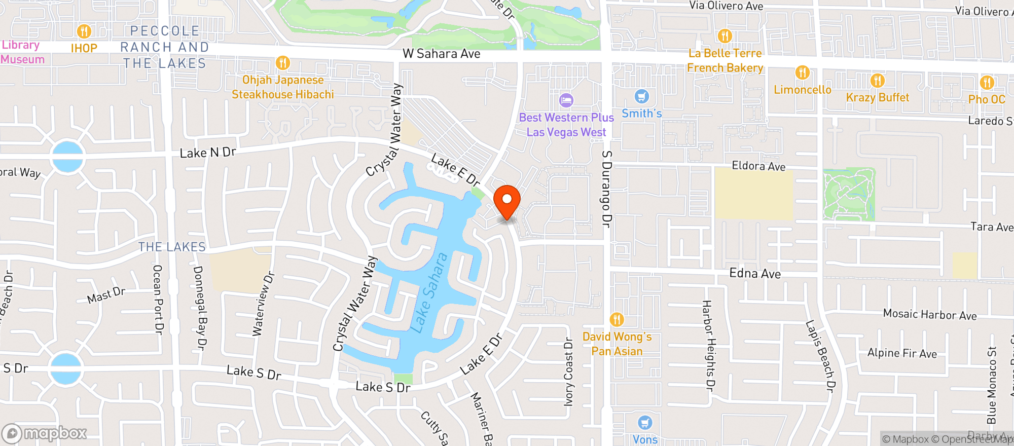 Map showing Lake Mini Market