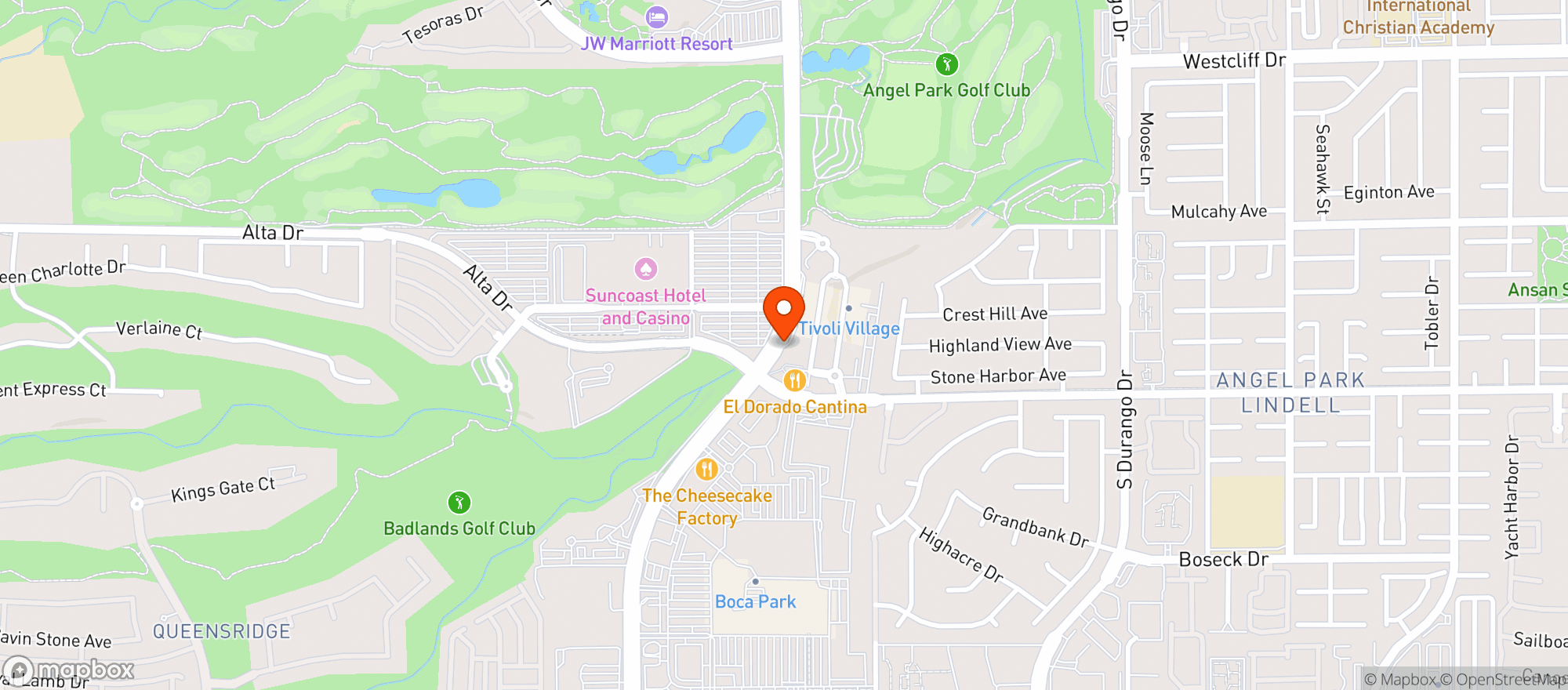 Map showing Pkwy Tavern