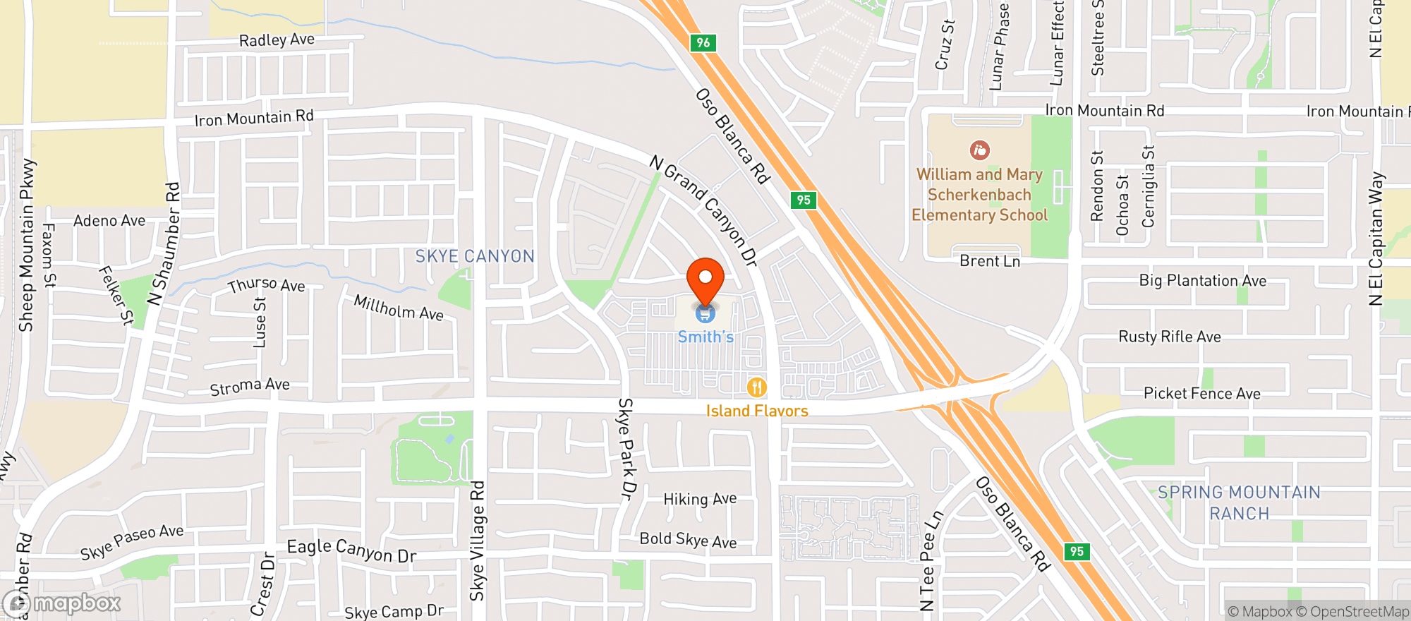 Map showing Smiths Food & Drug (706) - 00367 - Skye Canyon Marketplace