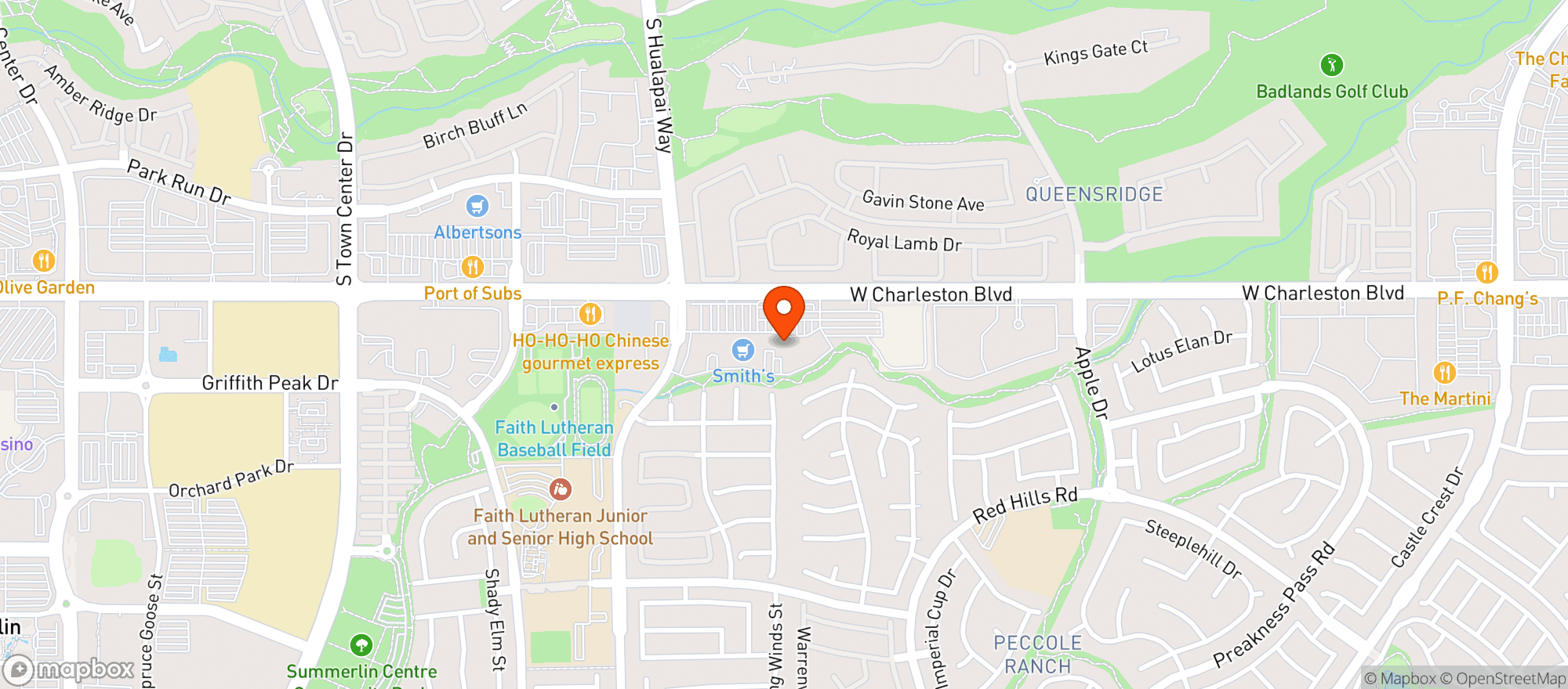 Map showing Dom Demarcos Pizzeria