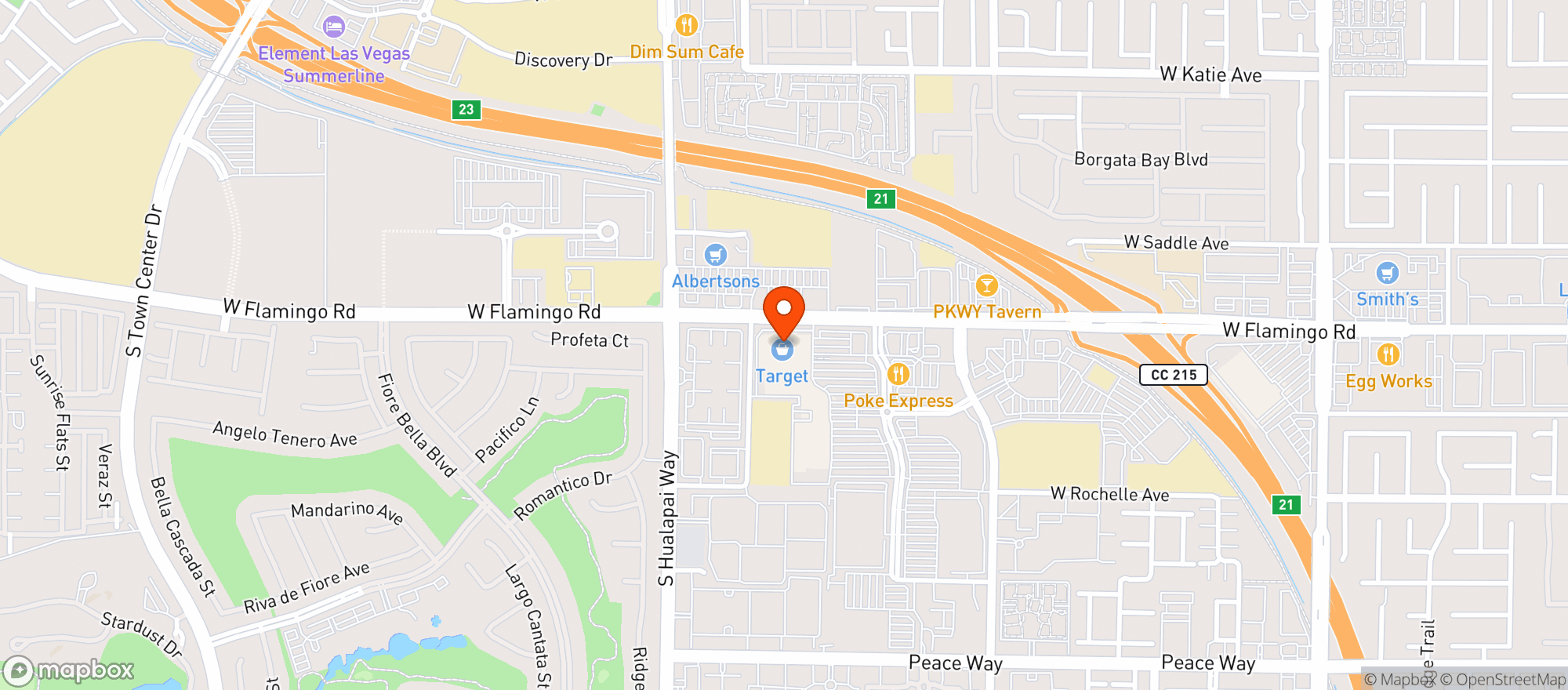 Map showing Target