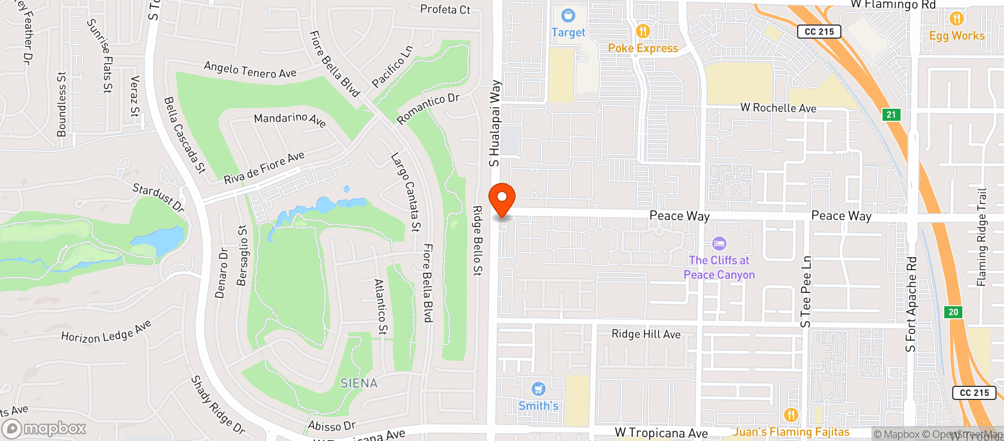 Map showing Green Cannabis Co (hualapai)