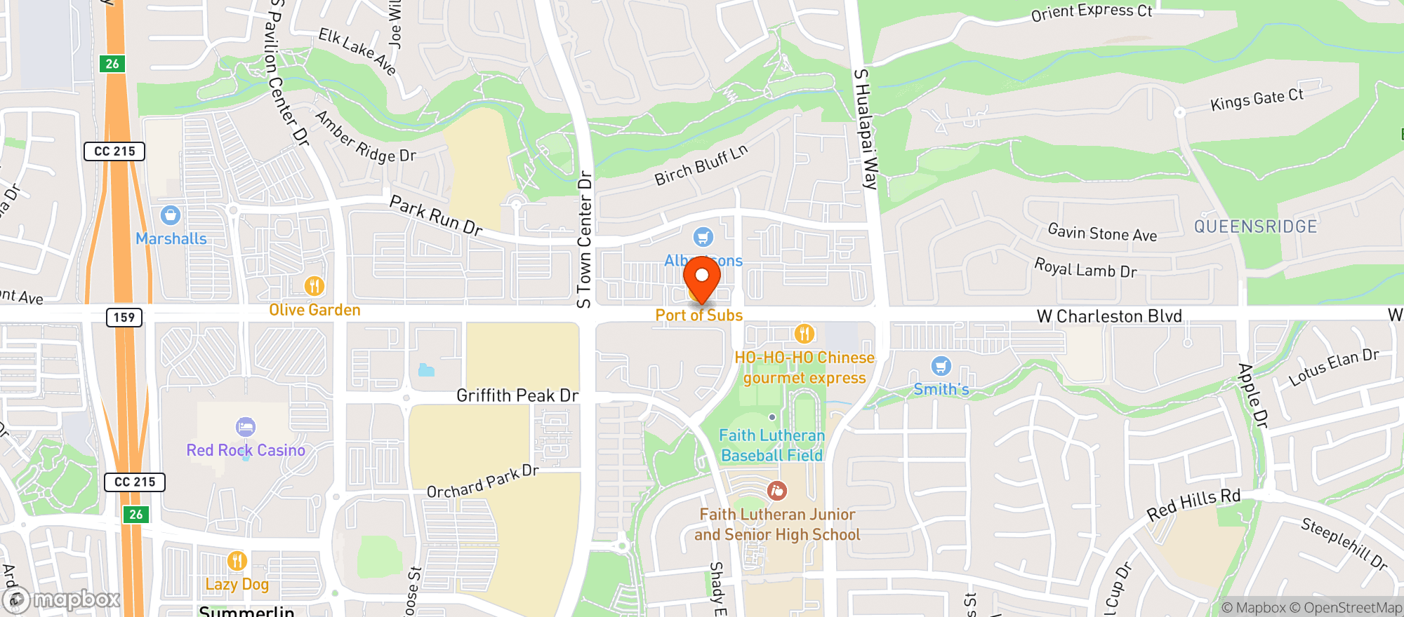 Map showing Albertsons