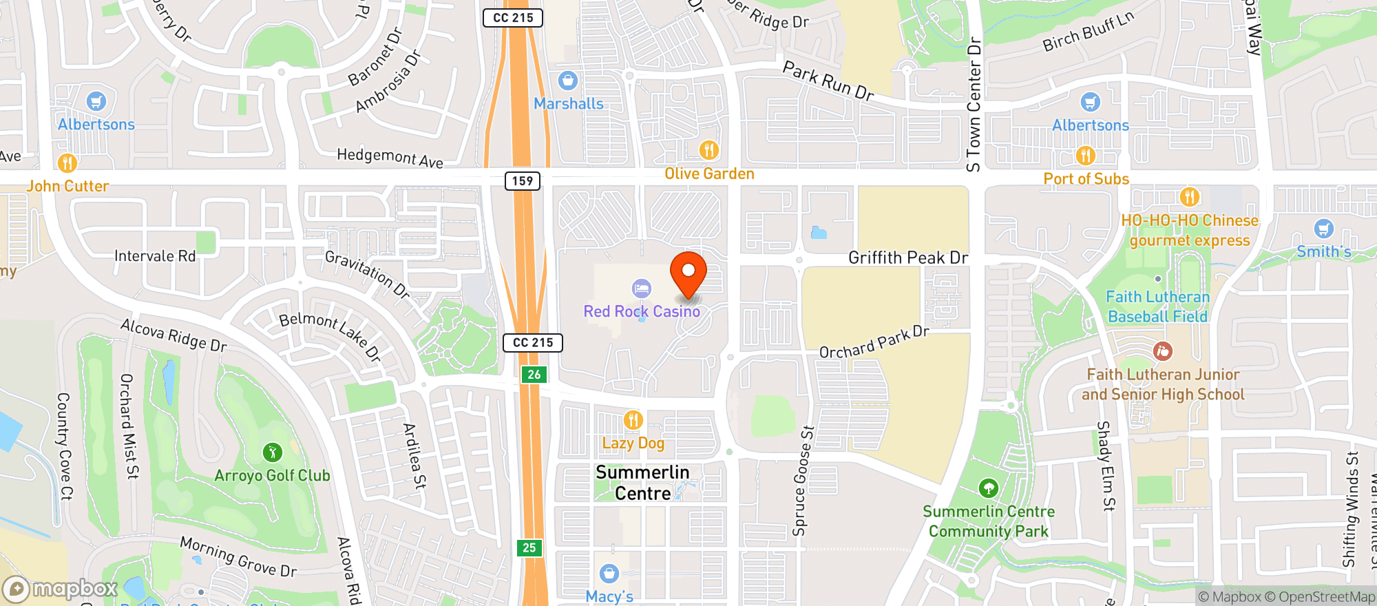 Map showing Yard House