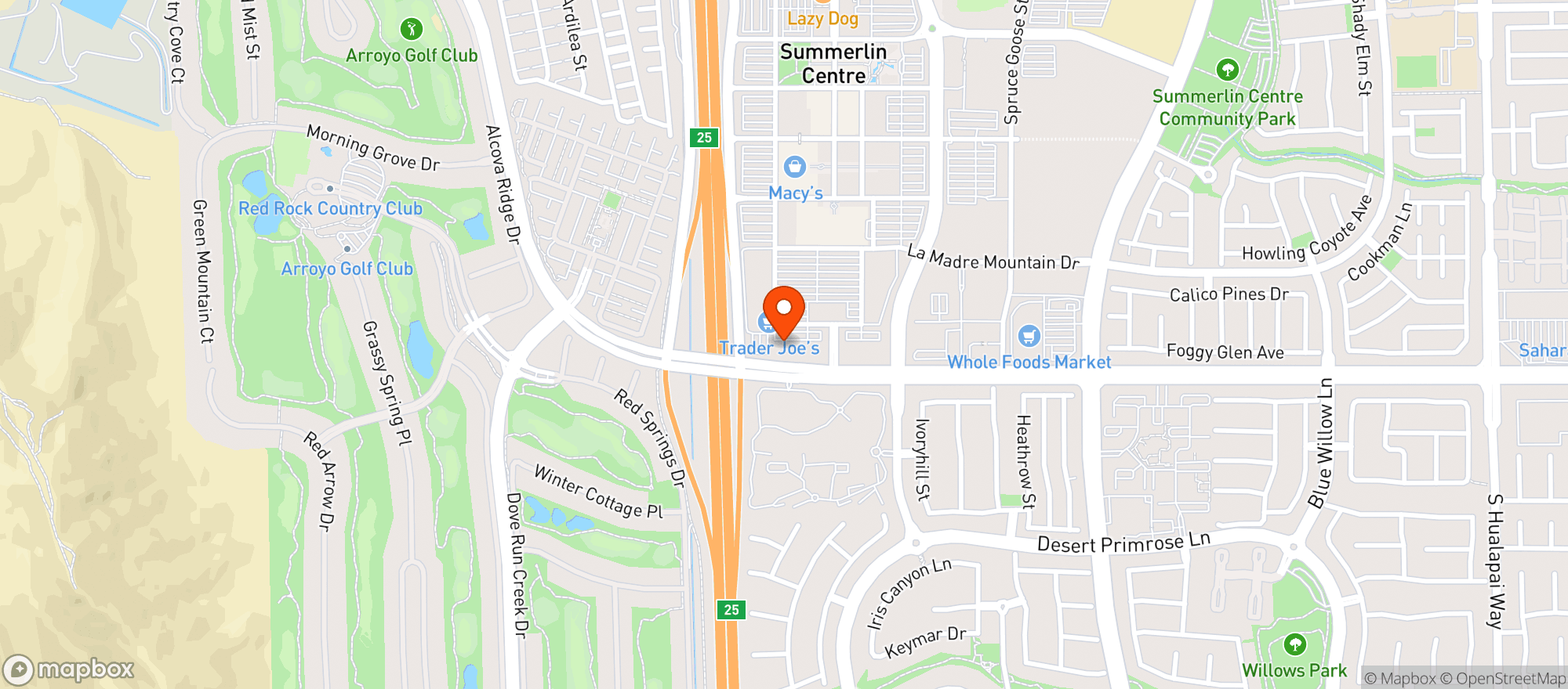 Map showing Trader Joes #284