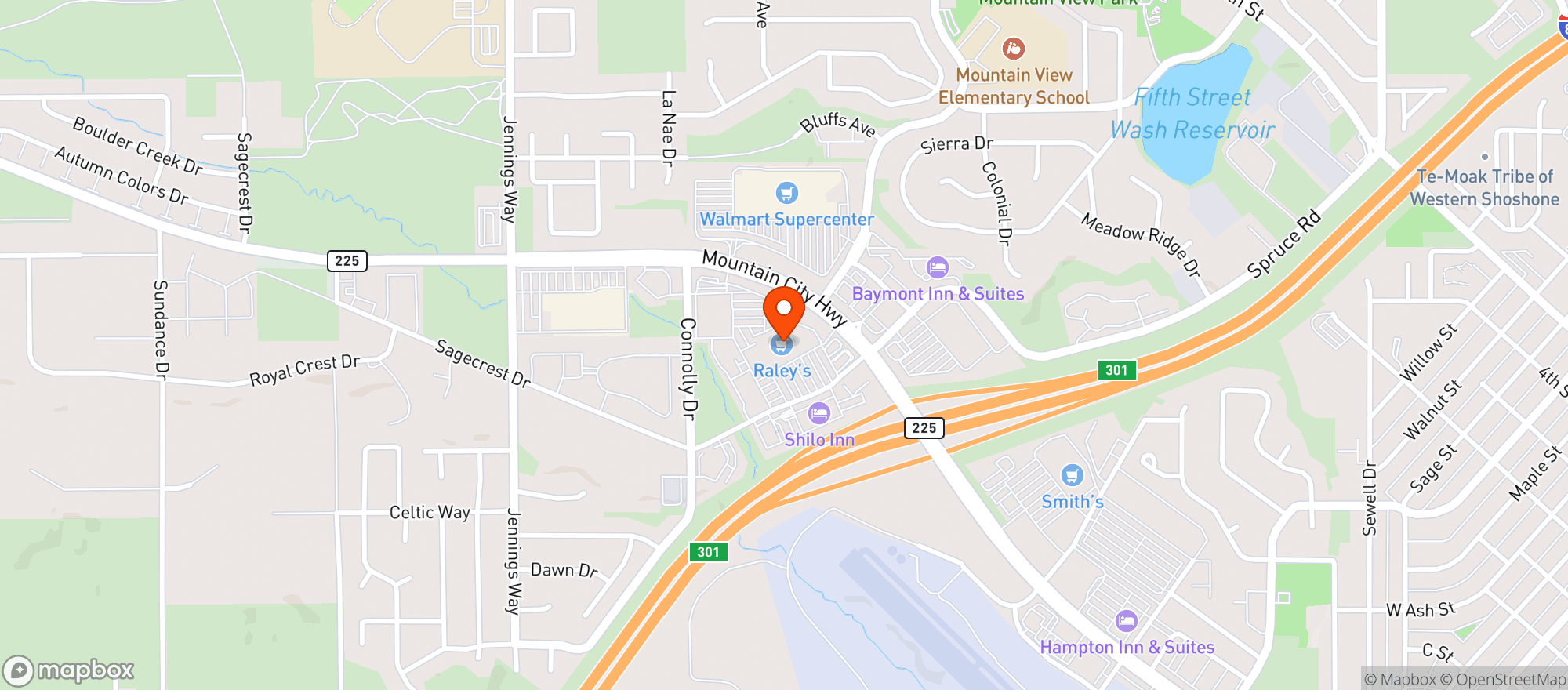 Map showing Raleys (Elko) - 002500117