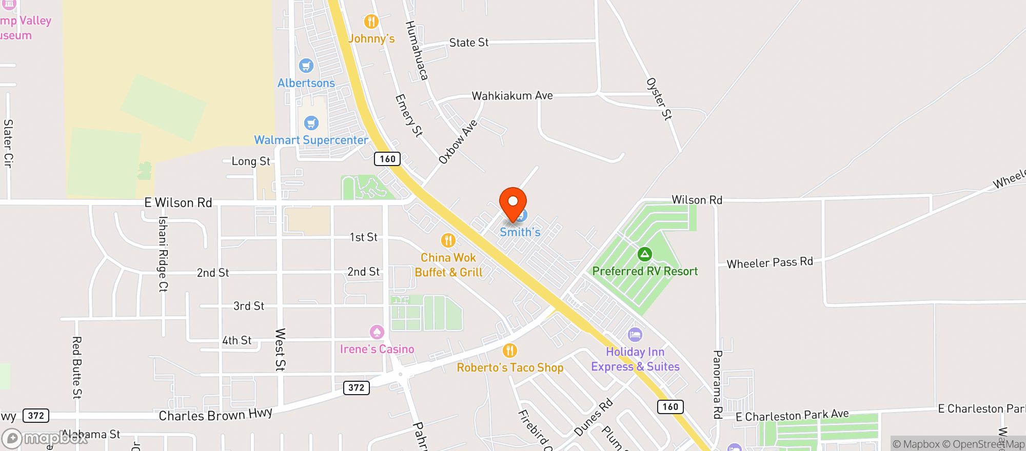 Map showing Smiths Food & Drug Center