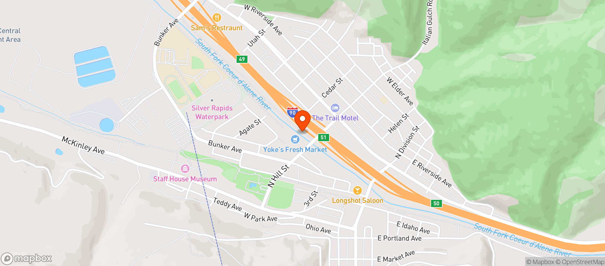 Map showing Yokes Fresh Markets - Kellogg (7635)