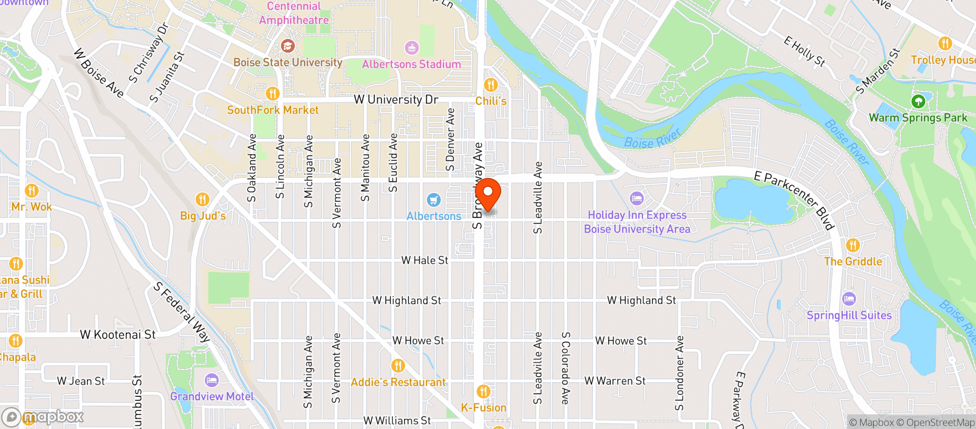 Map showing THE HONEY POT CBD