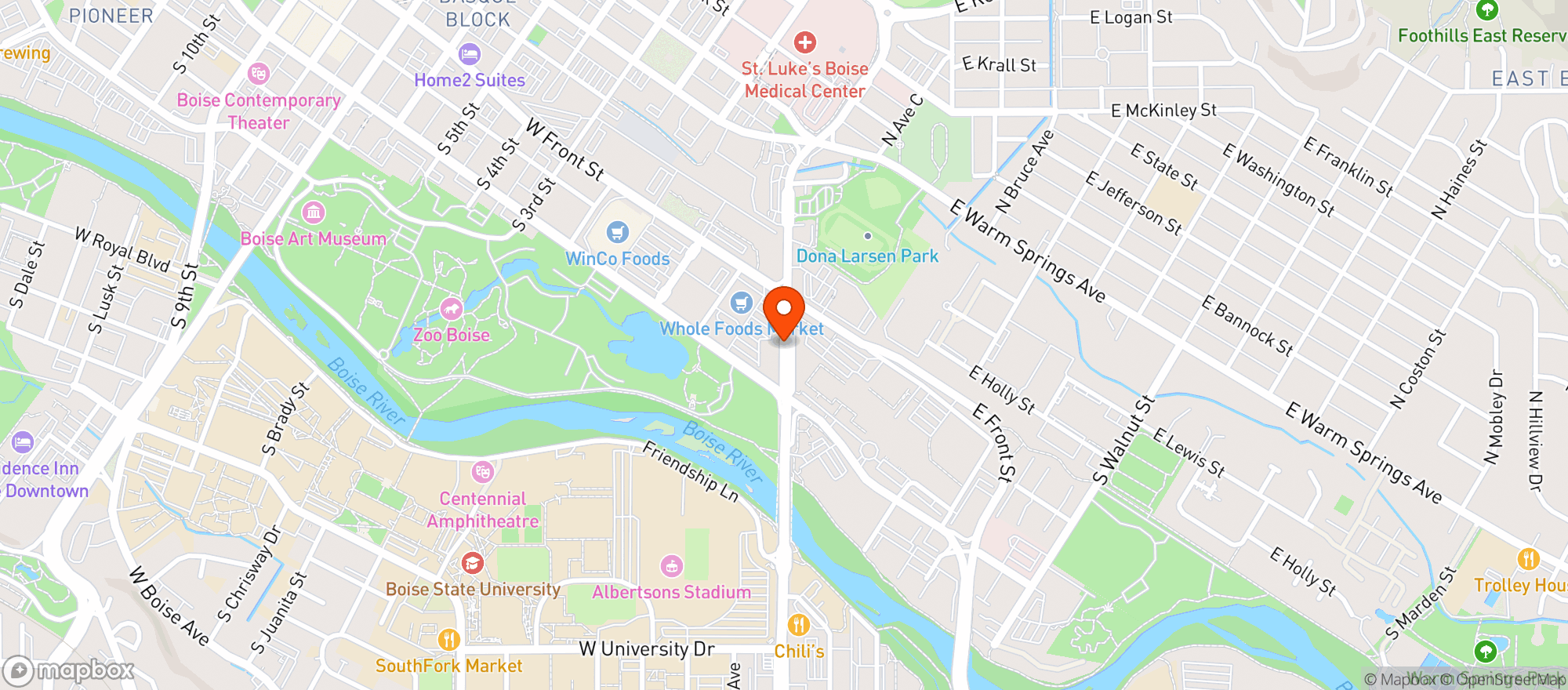 Map showing Whole Foods Market