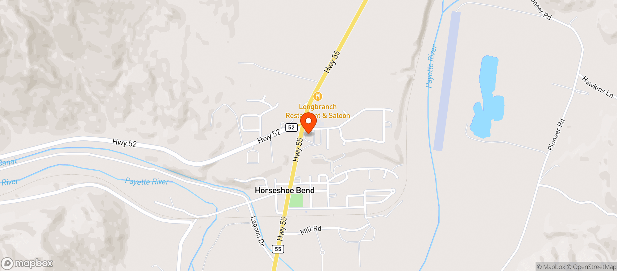 Map showing Valley View Chevron