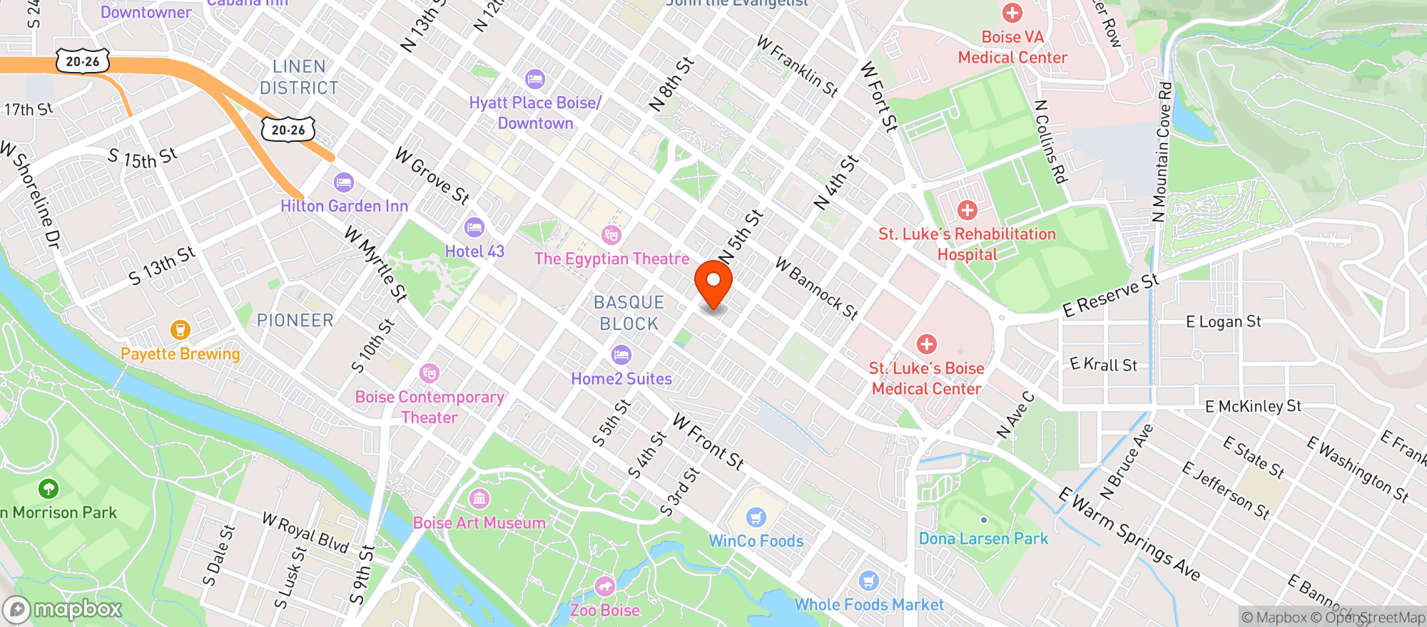 Map showing The Alley Lounge