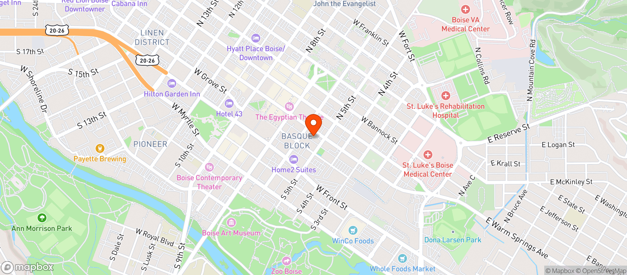 Map showing Whiskey Bar