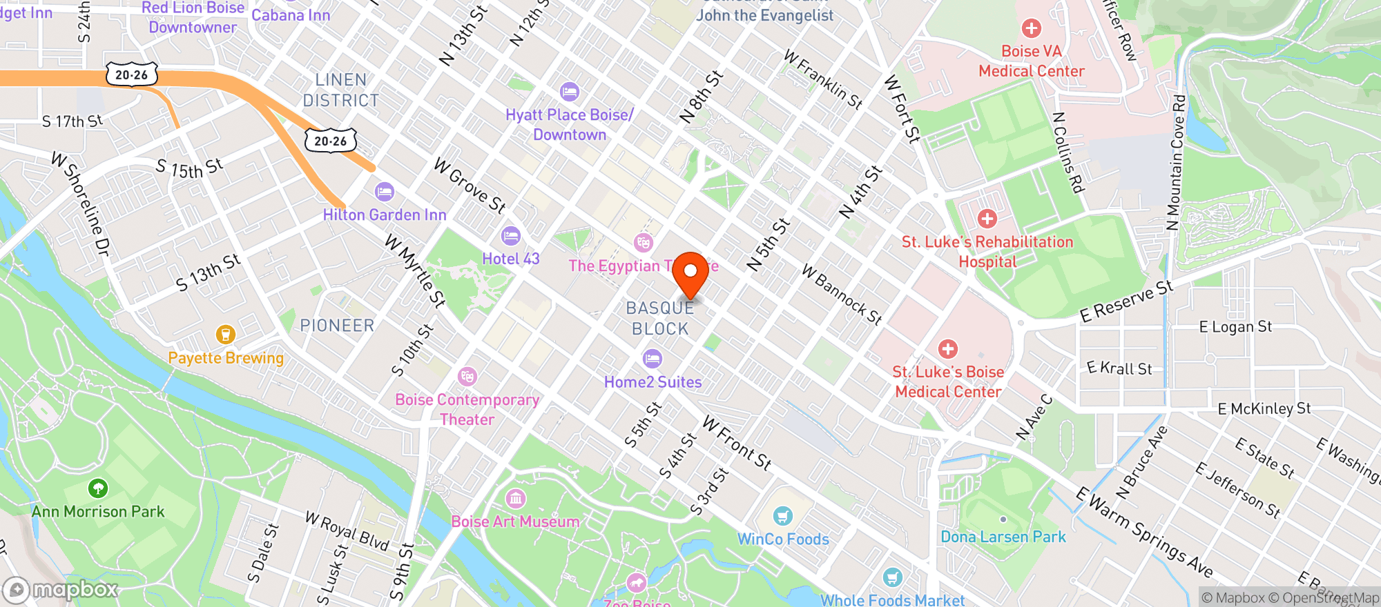 Map showing Cactus Bar