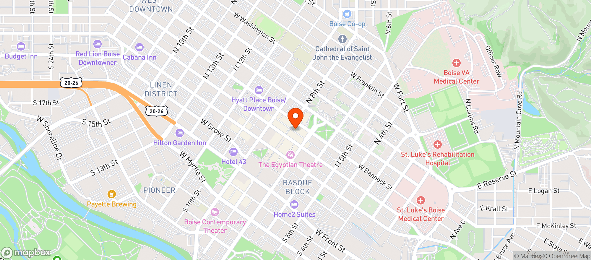 Map showing Suite 104