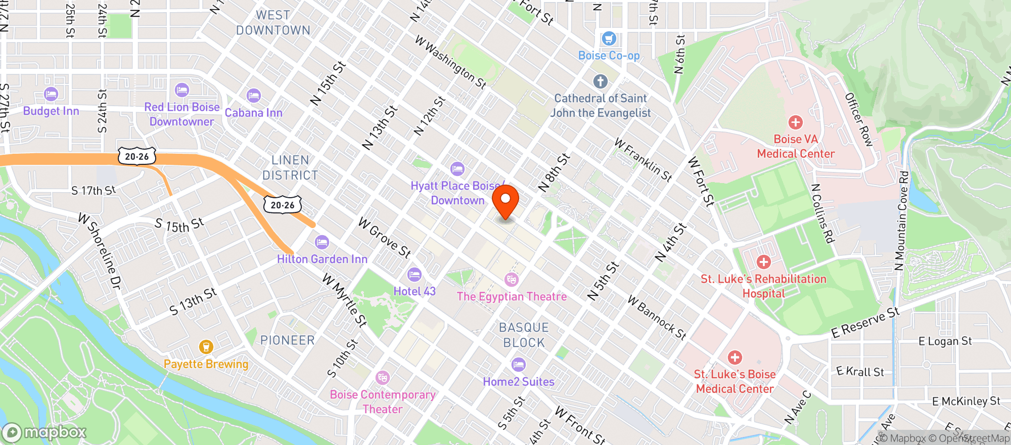 Map showing Matador