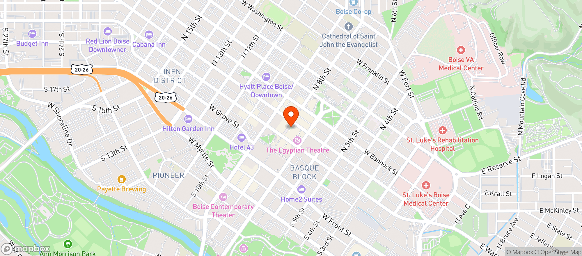 Map showing Little Pearl Oyster Bar