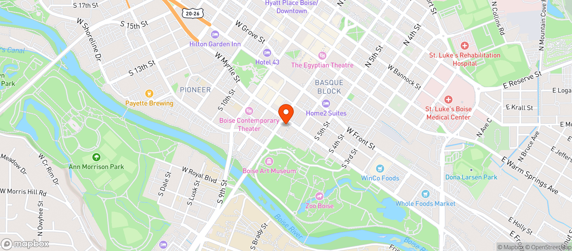 Map showing Hemlock