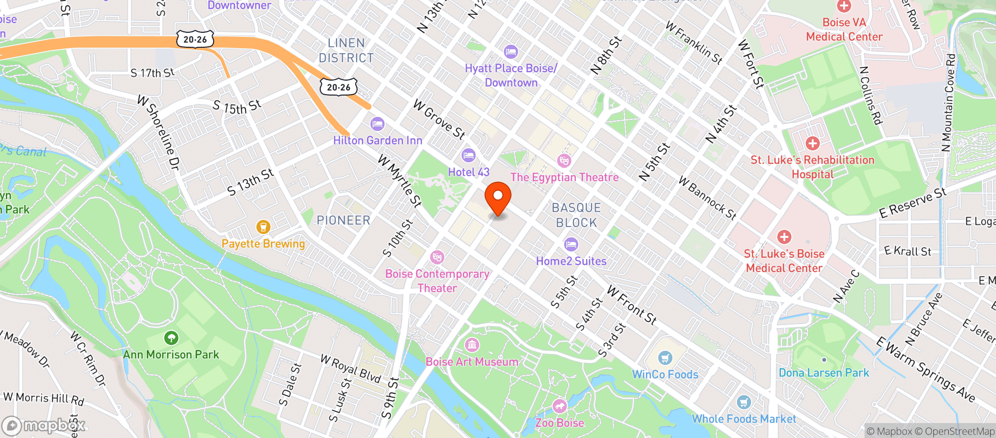Map showing Camp Cocktail