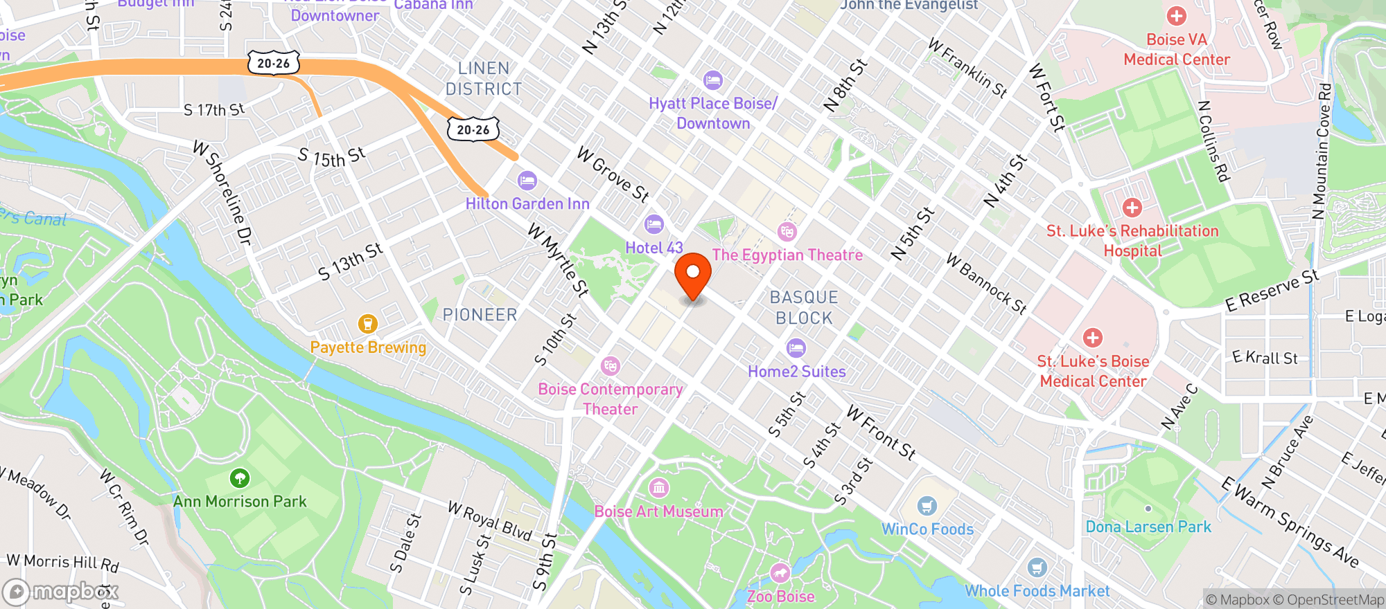 Map showing Wok N Roll