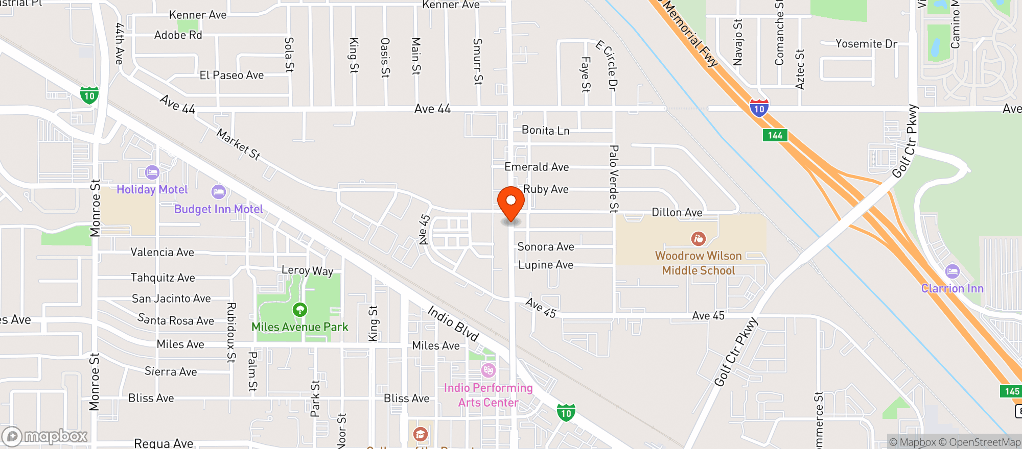 Map showing Rancho Fresco Market