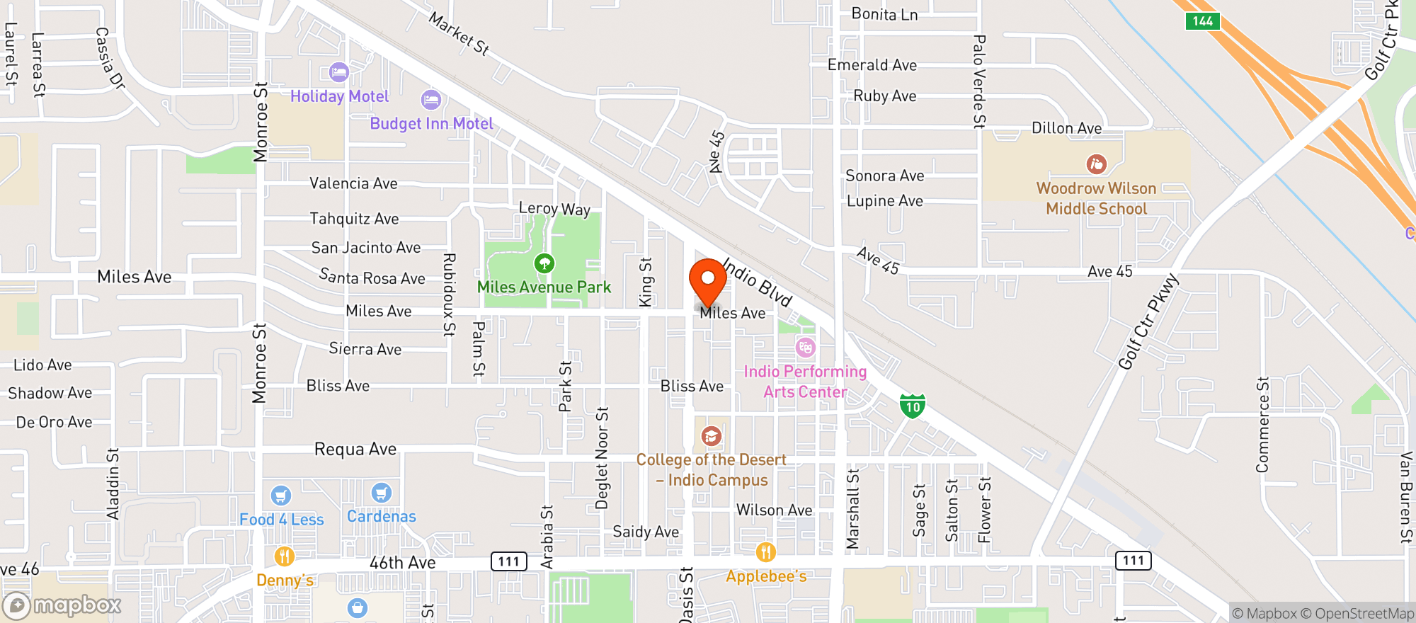 Map showing Victorias Cafe