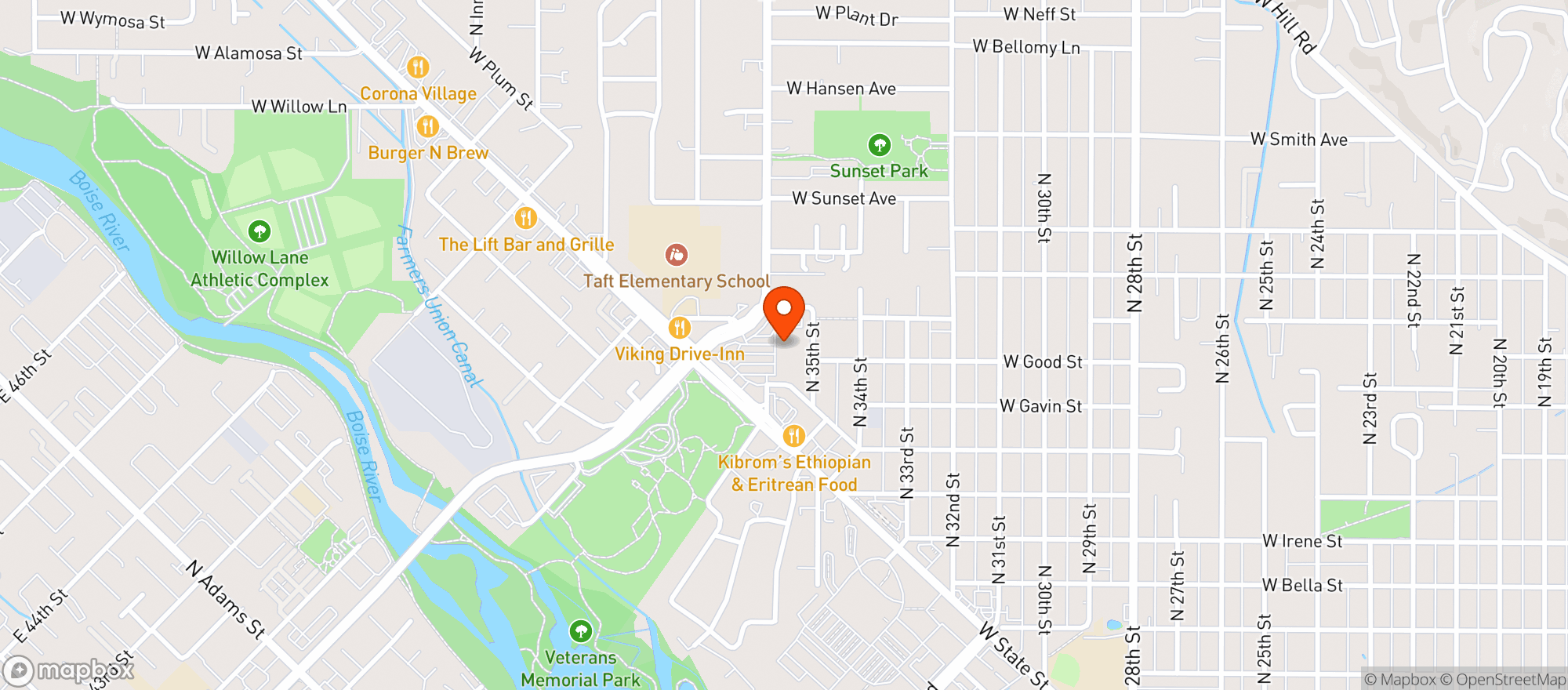 Map showing Albertsons
