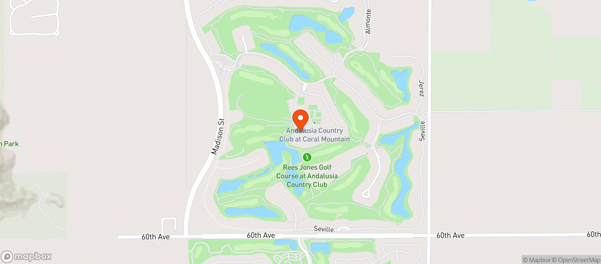 Map showing Andalusia Country Club
