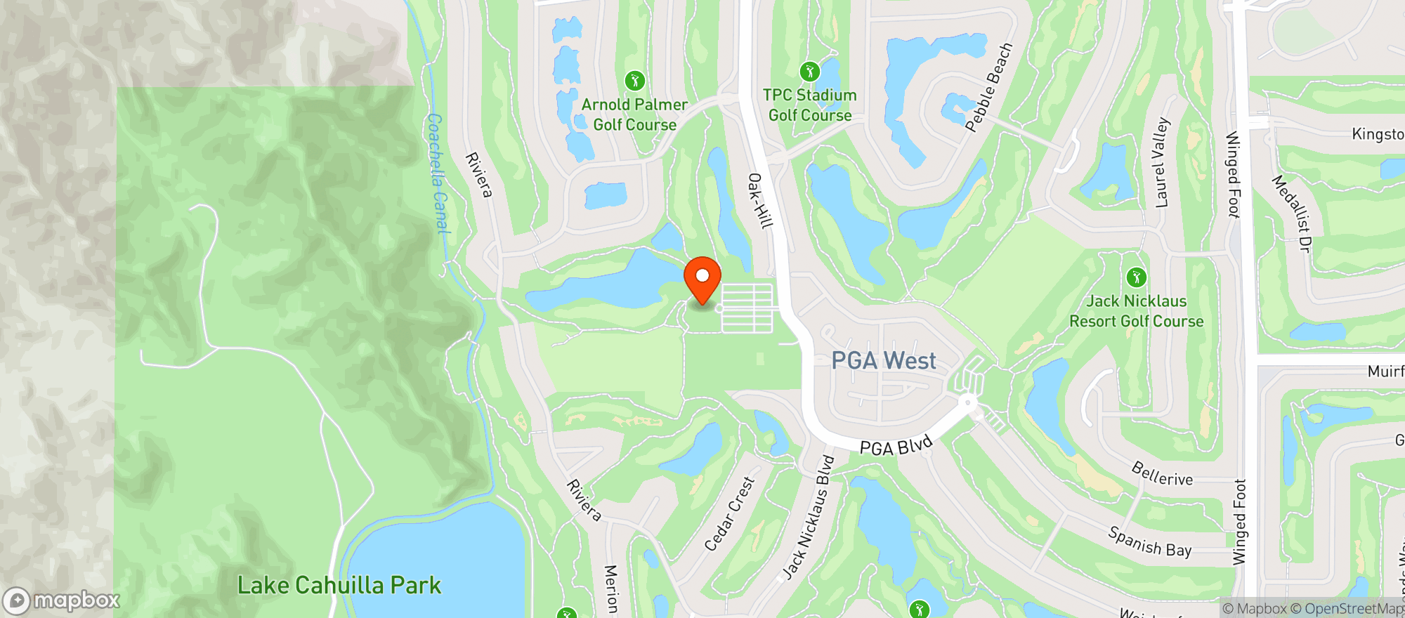 Map showing Pga West
