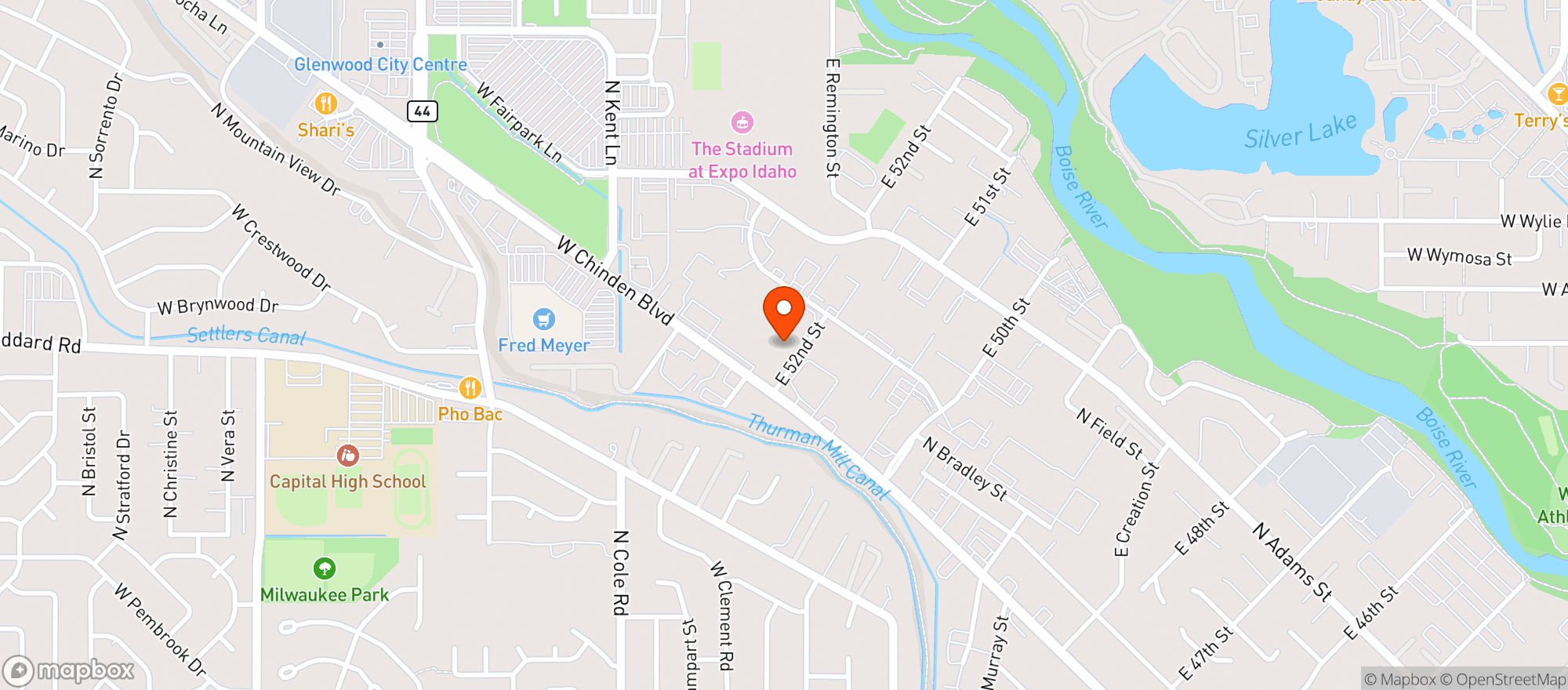 Map showing Rolling Hills Urban Tasting Room
