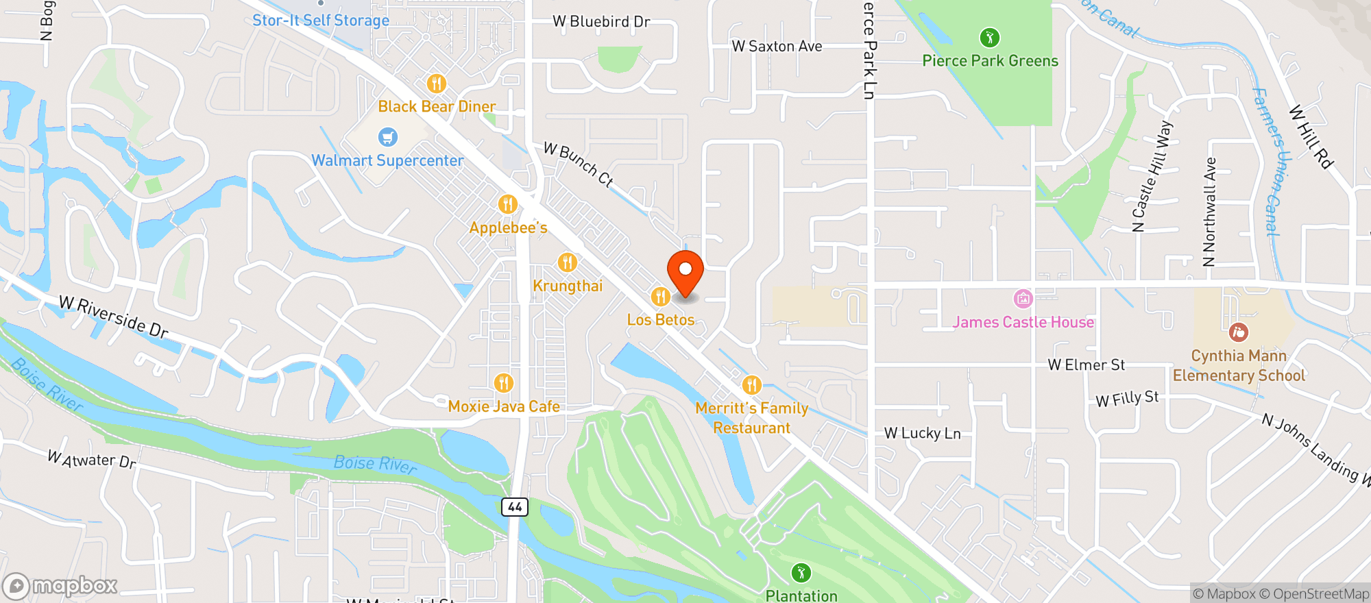 Map showing Jacksons Food Store #252