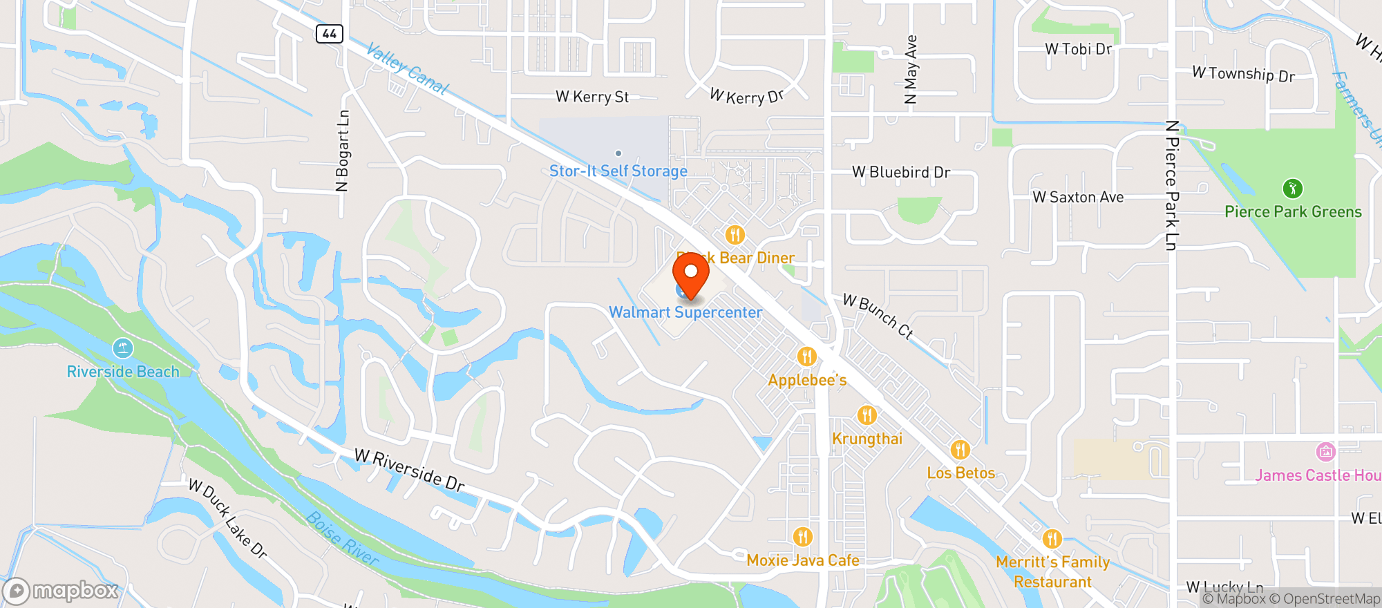 Map showing Walmart Supercenter #2861